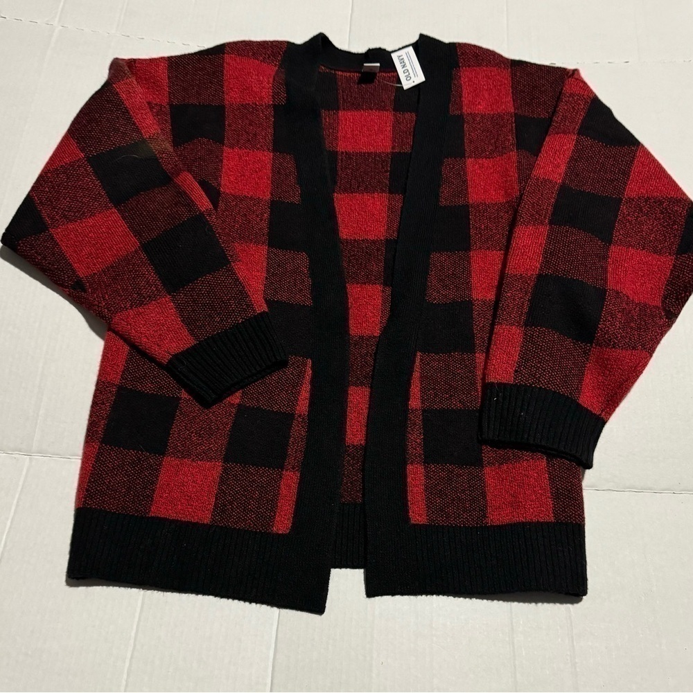 Old Navy red/black cardigan
